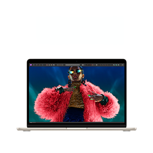 Apple MacBook Air 13'' (2024), M3 8C/10C, 8 GB, 512 GB, ENG, zelta - Portatīvais dators