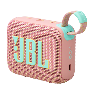 JBL GO 4, rozā - Portatīvais bezvadu skaļrunis JBLGO4PINK