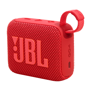 JBL GO 4, sarkana - Portatīvais bezvadu skaļrunis JBLGO4RED