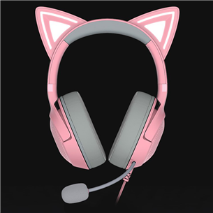 Razer Kraken Kitty V2, rozā - Austiņas ar mikrofonu