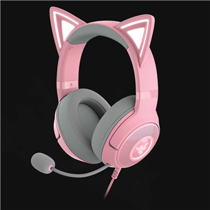 Razer Kraken Kitty V2, rozā - Austiņas ar mikrofonu