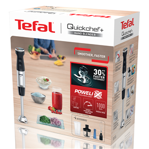 Tefal Quickchef+, 1000 Вт, нерж. сталь - Погружной блендер