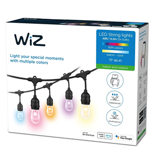 Philips WiZ String Lights Outdoor RGB, WiFi, 14.8 m - Smart Lights