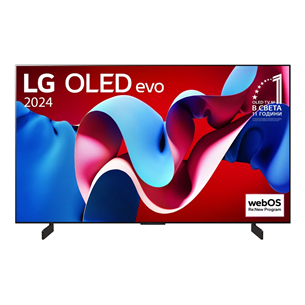 LG C4, 42'', 4K UHD, OLED, pelēka- Televizors