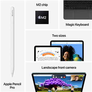 Apple iPad Air 11'' (2024), M2, 128 GB, WiFi + 5G, pelēka - Planšetdators