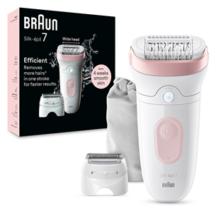 Braun Silk epil 7, белый/розовый - Эпилятор