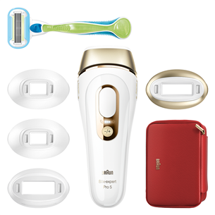 Braun Silk-expert Pro 5, white/golden - IPL Hair removal