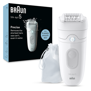 Braun Silk epil 5, сухое и влажное использование, белый - Эпилятор