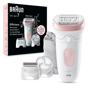 Braun Silk epil 7, Wet & Dry, white/pink - Epilator