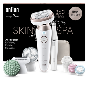 Braun Silk epil 9 Flex SkinSpa, white - Epilator