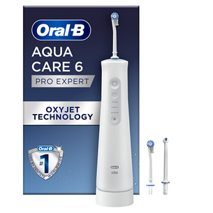 Braun Oral-B AquaCare 6, balta - Zobu starpu tīrītājs MDH20.036.3