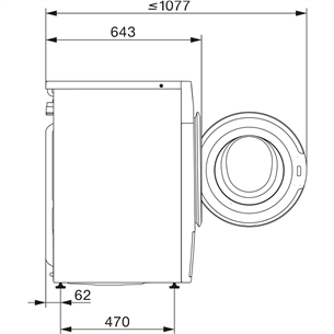 Miele, 125 Edition, 8 кг, глубина 60 см, 1400 об/мин - Стиральная машина с передней загрузкой