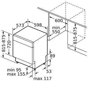 Bosch, Series 4, 14 place settings - Built-in dishwasher