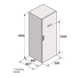 Asko, 5 kg, depth 66,3 cm - Drying cabinet