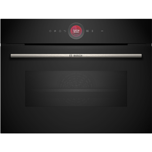 Bosch, Series 8, 45 L, black - Built-in compact oven