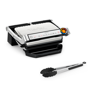 Tefal OptiGrill+, 2000 Вт, нерж. сталь - Электрический гриль GC718D10