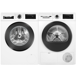 Bosch, Series 6, 9 kg + 9 kg - Washing machine + Clothes dryer