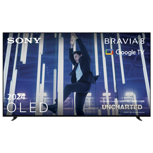 Sony Bravia 8, 55", 4K UHD, OLED, sudraba - Televizors