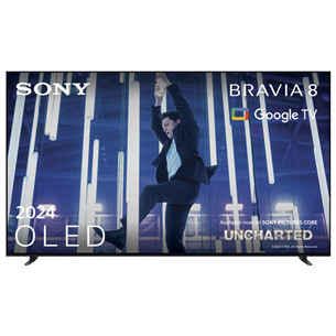 Sony Bravia 8, 77", 4K UHD, OLED, sudraba - Televizors