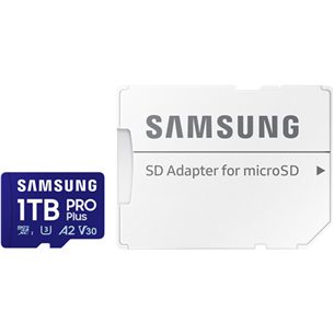 Samsung PRO Plus MicroSDXC, 1 TB, blue - Memory card and adapter