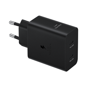 Samsung Dual USB-C, 50 W, black - Power adapter