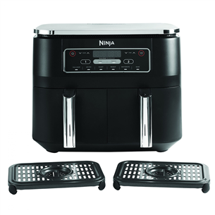 Ninja Foodi Dual Zone, 7.6 L, 2400 W, melna - Karstā gaisa friteris