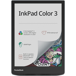 PocketBook InkPad Color 3, 7.8", 32 GB, pelēka/melna - E-grāmata PB743K3-1-WW