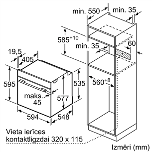 Bosch, Series 8, 71 L, pirolītiskā tīrīšana, melna - Iebūvējama elektriskā cepeškrāsns