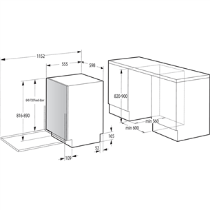 Hisense, 16 place settings - Built-in dishwasher