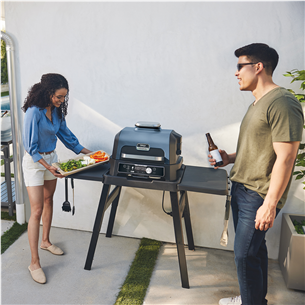 Ninja Woodfire Pro Connect XL, blue/black - Electric BBQ Grill & Smoker