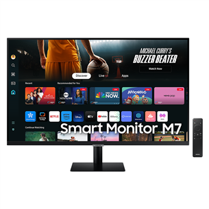 Samsung Smart Monitor M7 M70D, 43'', LED VA, UHD, USB-C, black - Monitor LS43DM702UUXDU