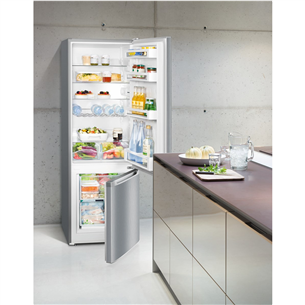 Liebherr, SmartFrost, 265 L, height 162 cm, silver - Refrigerator