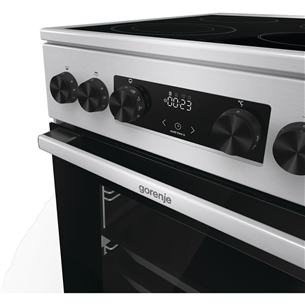 Gorenje, 70 L, width 50 cm, inox - Ceramic cooker with electric oven