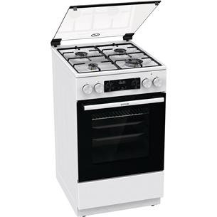 Gorenje, 62 L, width 50 cm, white - Gas cooker with electric oven