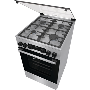 Gorenje, 70 L, width 50 cm, inox - Gas cooker with electric oven