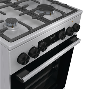 Gorenje, 70 L, width 50 cm, inox - Gas cooker with electric oven