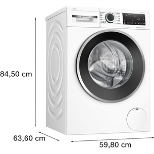 Bosch Series 6, 9 kg, dziļums 59 cm, 1400 apgr/min. - Veļas mazgājamā mašīna ar priekšējo ielādi