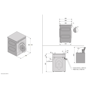 Asko, 8 kg, depth 53,2 cm, 1400 rpm - Front load washing machine