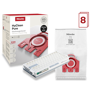 Miele FJM Allergy XL HyClean Pure, 8 pcs - Dustbags + HEPA filter