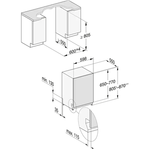 Miele AutoDos, 14 place settings - Built-in dishwasher