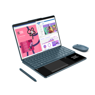 Lenovo Yoga Book 9 13IMU9, 13.3'', 2.8K, OLED, Core Ultra 7, 32 GB, 1 TB, ENG, tumši zila - Portatīvais dators