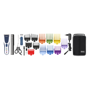 Wahl Cordless Color Pro, zila/balta - Matu griežamā mašīna