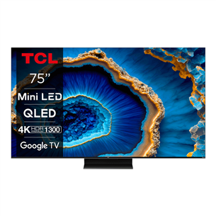 TCL C805, 75'', 4K UHD, Mini-LED, brushed titanium - TV 75C805