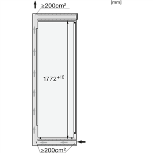 Miele, NoFrost, 213 L, augstums 177 cm - Iebūvējama saldētava