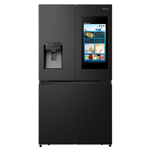 Hisense, Cross Door, NoFrost, 577 L, height 179 cm, black - SBS Refrigerator