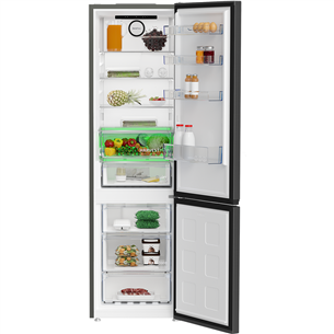 Beko, NeoFrost, 355 L, height 204 cm, dark inox - Refrigerator