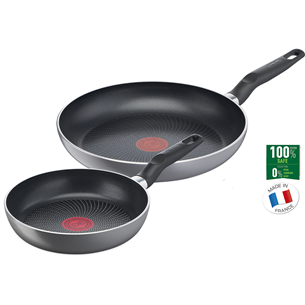 Tefal Super Start, 2 priekšmeti, 20/26 cm, pelēka - Pannu komplekts