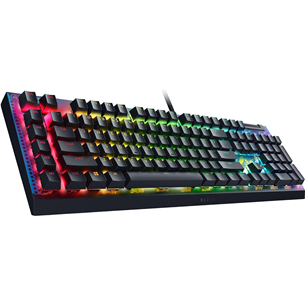 Razer BlackWidow V4 X Fortnite Edition, Yellow Switch, mehāniskā, US, melna - Klaviatūra