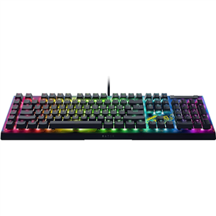 Razer BlackWidow V4 X Fortnite Edition, Yellow Switch, mehāniskā, US, melna - Klaviatūra