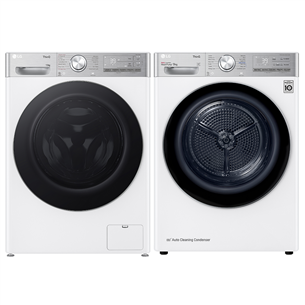 LG, 13 kg + 9 kg - Washing machine + Clothes dryer